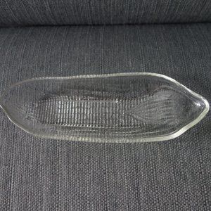 Vintage Glass Corn on the Cob Dish